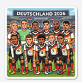 Deutschland Poster 2026 „Team“ – Matt, 13×18 cm