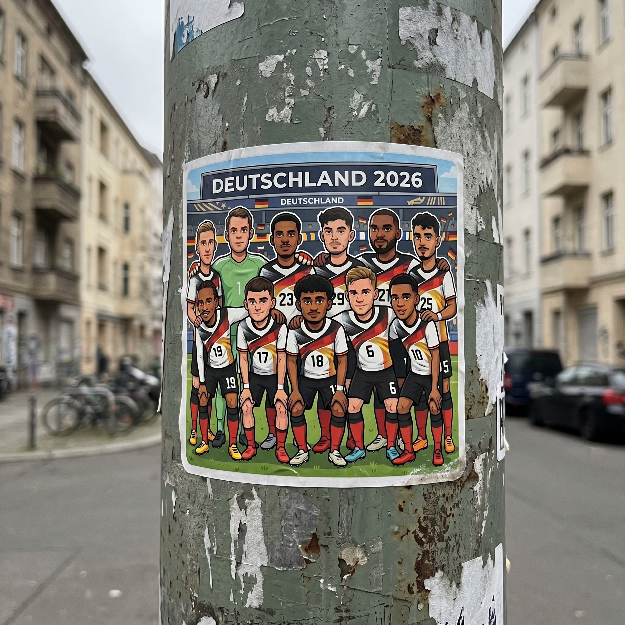 Deutschland Poster 2026 „Team“ – Matt, 13×18 cm
